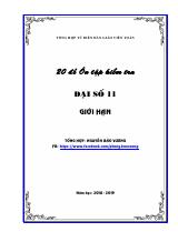 20 đề ôn tập kiểm tra Đại số và Giải tích 11 chương 4 – giới hạn